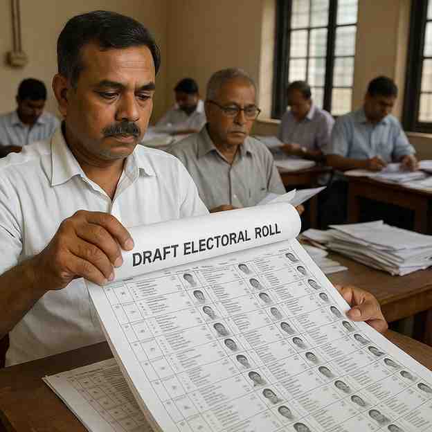 पश्चिम बंगाल: ड्राफ्ट मतदाता सूची जारी, चुनाव से पहले बड़ी प्रशासनिक कवायद  कोलकाता | Bengal Election Desk  पश्चिम बंगाल में आगामी विधानसभा चुनाव की तैयारियों के तहत चुनाव आयोग ने ड्राफ्ट इलेक्टोरल रोल (अस्थायी मतदाता सूची) जारी कर दी है। यह प्रक्रिया स्पेशल इंटेंसिव रिवीजन (SIR) के अंतर्गत की गई है, जिसका उद्देश्य मतदाता सूची को अधिक सटीक, पारदर्शी और अद्यतन बनाना है।  ड्राफ्ट सूची में राज्यभर से बड़ी संख्या में मतदाताओं के नामों की जांच, संशोधन और संभावित विलोपन किया गया है। चुनाव आयोग का कहना