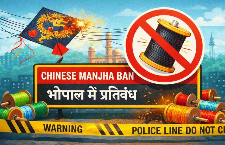 Bhopal News: भोपाल में चाइनीज मांझा बैन, बिक्री और इस्तेमाल पर सख्त रोक