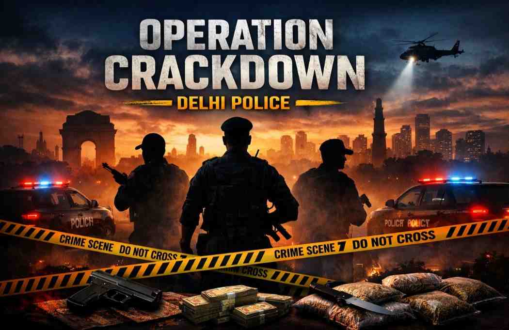 ऑपरेशन आघात 3.0: नए साल से पहले दिल्ली पुलिस की बड़ी कार्रवाई, हथियार-नकदी-नशा बरामद