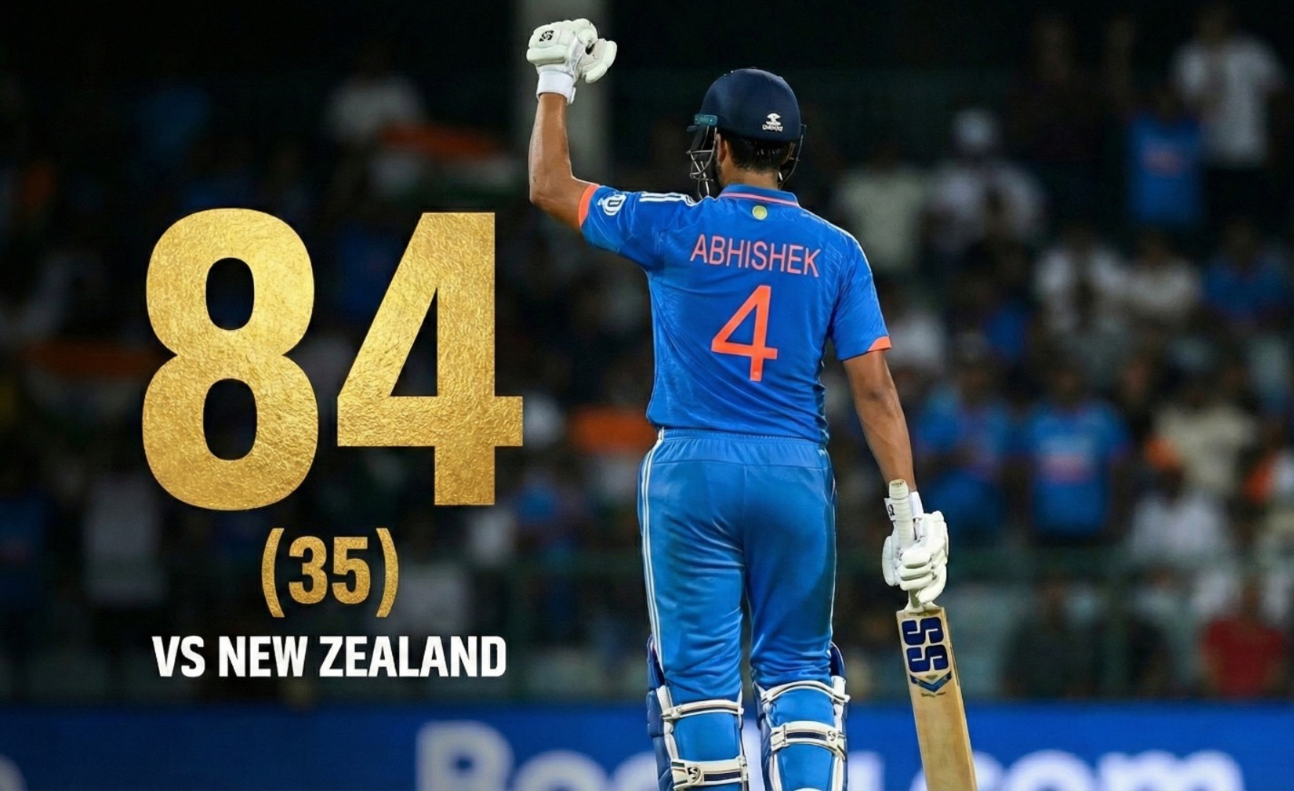 अभिषेक शर्मा ने नागपुर में न्यूजीलैंड के खिलाफ 35 गेंदों में 84 रन बनाकर कीवी गेंदबाजों को हराया, शानदार बल्लेबाजी और 10 चौके, 4 छक्के
