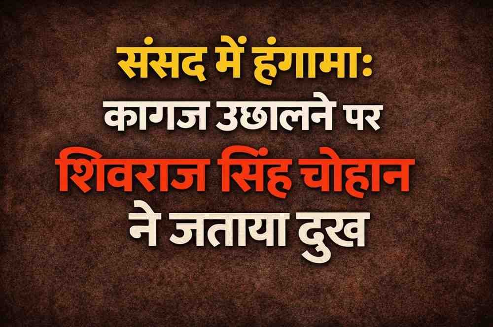 संसद में हंगामा: कागज उछालने पर शिवराज सिंह चौहान ने जताया दुख