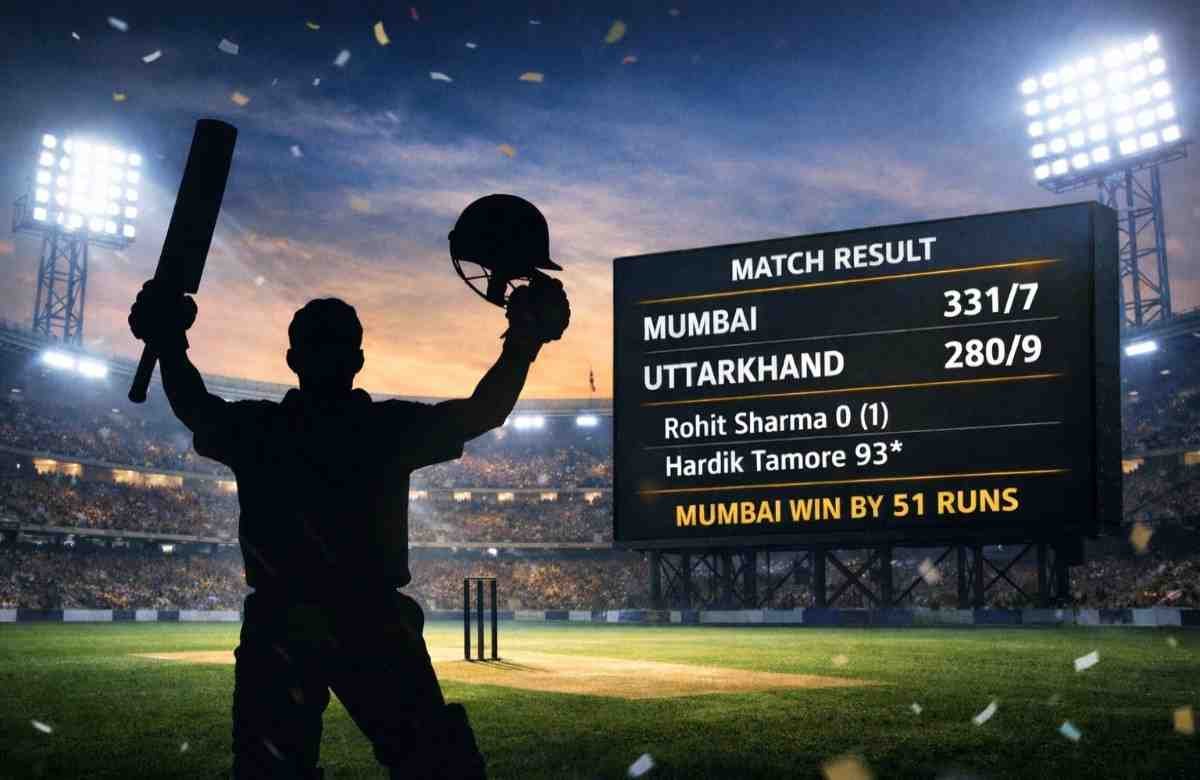 रोहित फ्लॉप, हार्दिक तमोर की मैच जिताऊ पारी | मुंबई टॉप पर