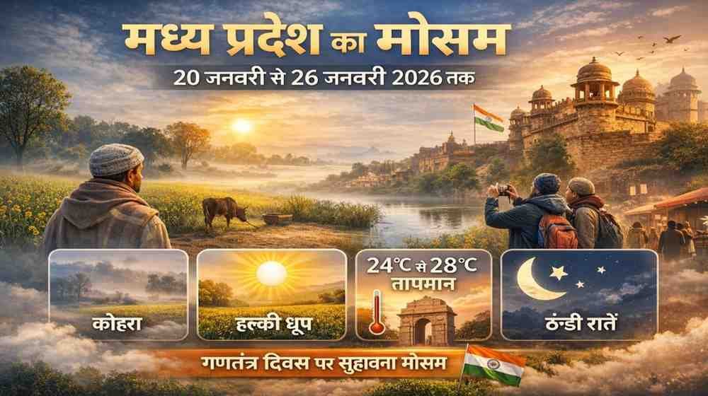 मध्य प्रदेश मौसम पूर्वानुमान 20–26 जनवरी 2026 | MP Weather Today
