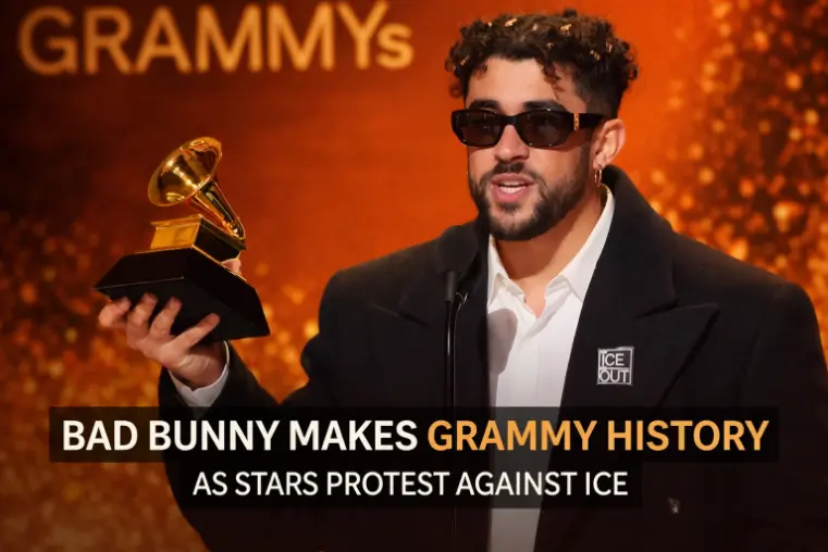 Bad Bunny Makes Grammy History as Stars Protest Against ICE